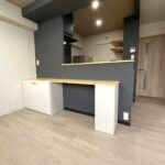 江戸川区マンションリフォーム｜吊戸棚を撤去した開放的なジャパンディスタイルキッチン